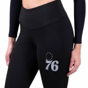 Women's Ultra Game NBA Philadelphia 76ers Soft Black Leggings Yoga Pants Size-S